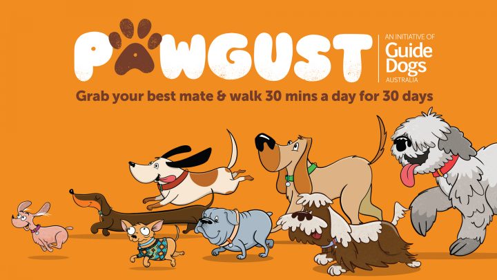 Pawgust poster guide dogs