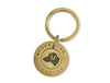 brass key chain with dog logo