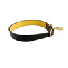 black leather  dog collar side view
